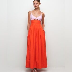 SIMKHAI NWOT Maddy Cotton Midi Dress